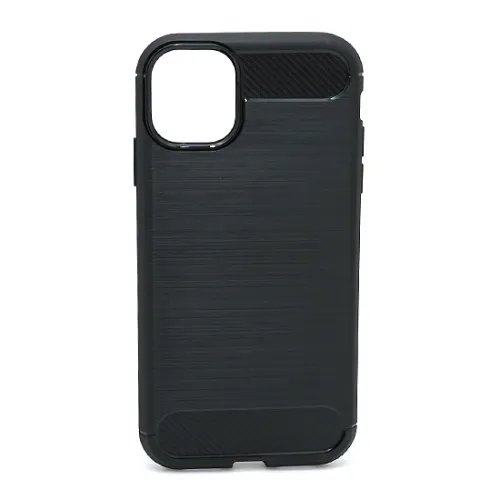 Silikonska futrola - maska BRUSHED za iPhone 11 (6.1) crna (MS).