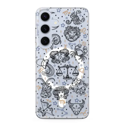 Futrola - maska silikonska print MagSafe za Samsung S921 Galaxy S24 5G zodiac (MS).