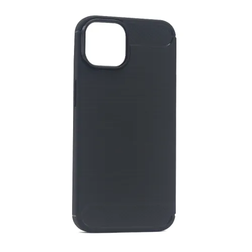 Silikonska futrola - maska BRUSHED za iPhone 14 crna (MS).