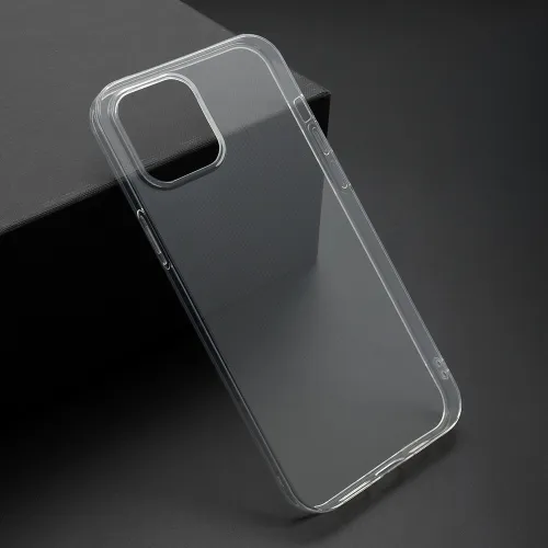 Futrola - maska ultra tanki PROTECT silikon za iPhone 12 Pro Max (6.7) providna (bela) (MS).