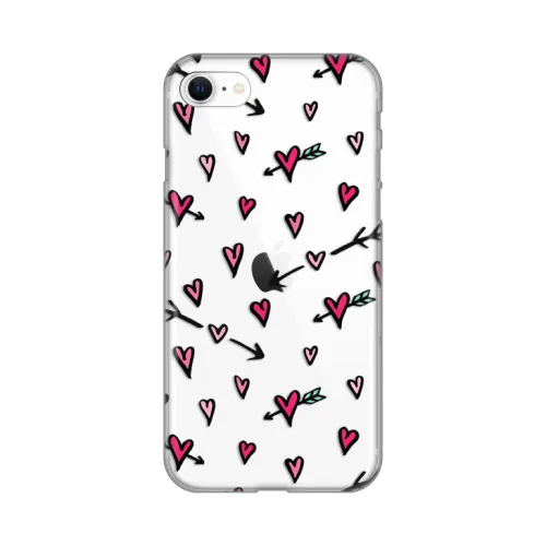 Silikonska futrola - maska print Skin za iPhone 7/8/SE 2020/2022 Heart Pattern.