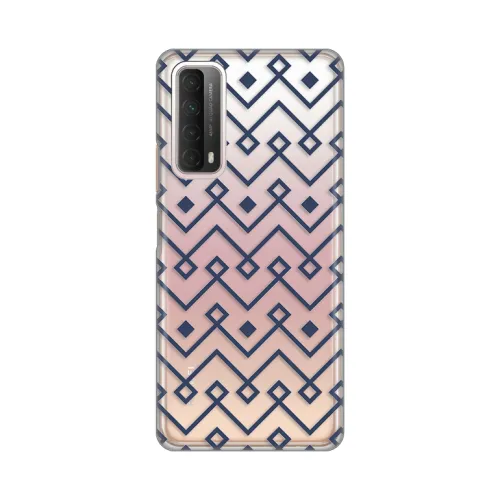 Silikonska futrola - maska print Skin za Huawei P Smart 2021 Blue cubes.