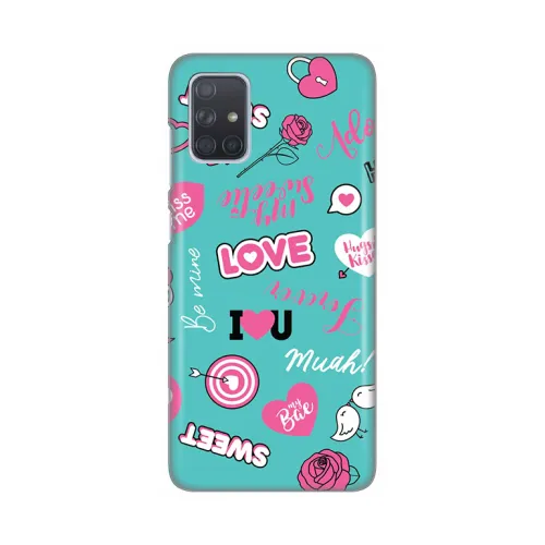 Silikonska futrola - maska print za Samsung A715F Galaxy A71 Love.