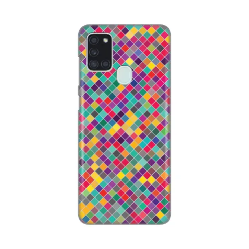 Silikonska futrola - maska print Skin za Samsung A217F Galaxy A21s Colorful cubes.