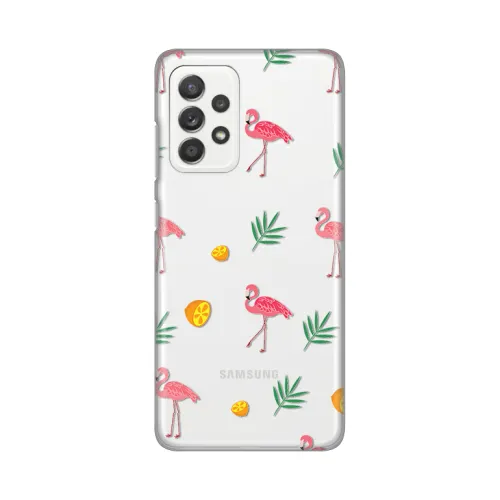 Silikonska futrola - maska print Skin za Samsung A525 Galaxy A52 4G/A526 Galaxy A52 5G/A528B Galaxy A52s 5G Flamingos.