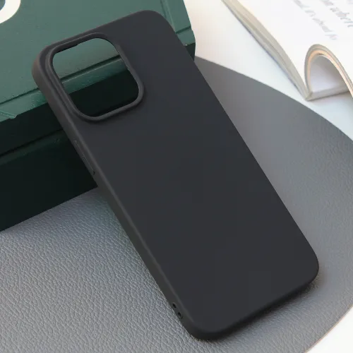 Silikonska futrola - maska Skin za iPhone 15 Pro Max 6.7 mat crna.