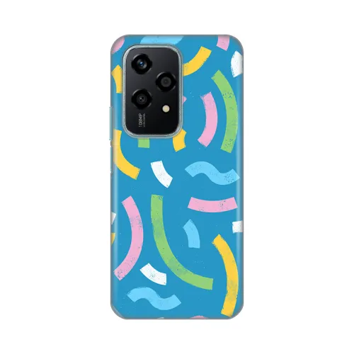 Silikonska futrola - maska print za Huawei Honor 200 Lite Happy Lines blue.