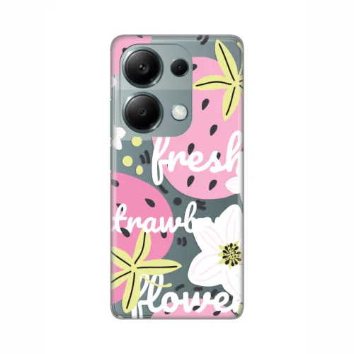 Silikonska futrola - maska print Skin za Xiaomi Redmi Note 13 Pro 4G Fresh Pink.