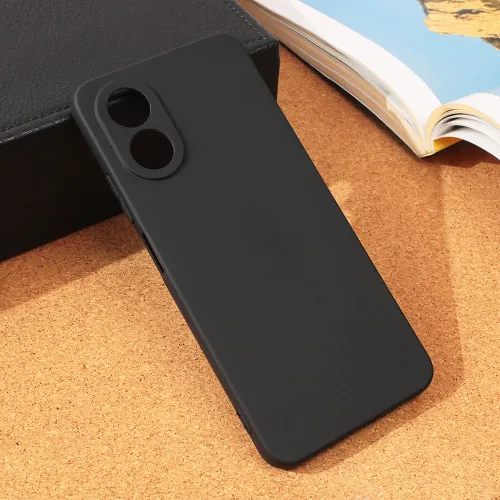 Silikonska futrola - maska Ultra Thin za Oppo A38 mat crna.