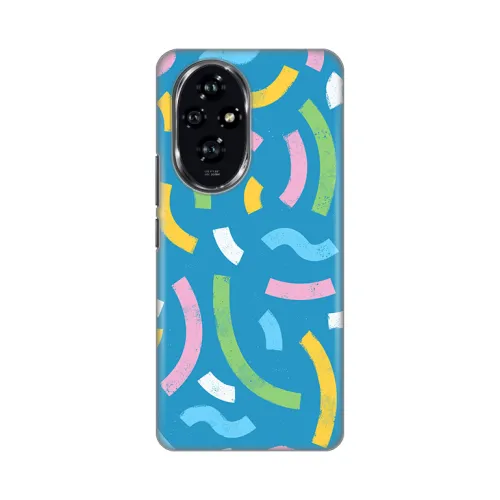 Silikonska futrola - maska print za Huawei Honor 200 Happy Lines blue.