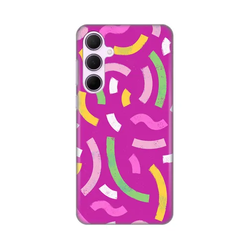 Silikonska futrola - maska print za Samsung A356B Galaxy A35 5G Happy Lines pink.