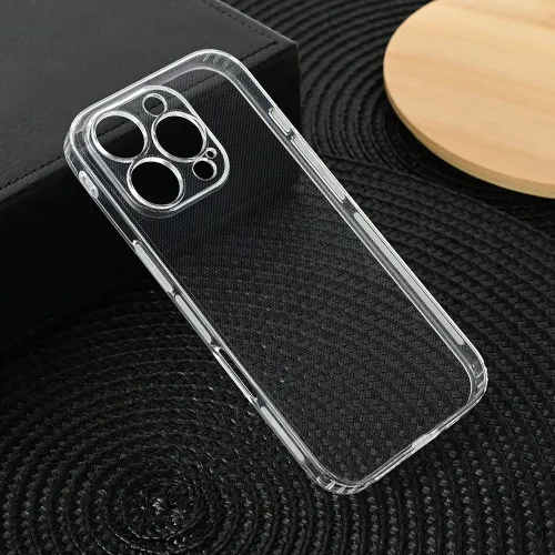 Silikonska futrola - maska Ultra Thin with pluggy za iPhone 16 Pro 6.3 Transparent.
