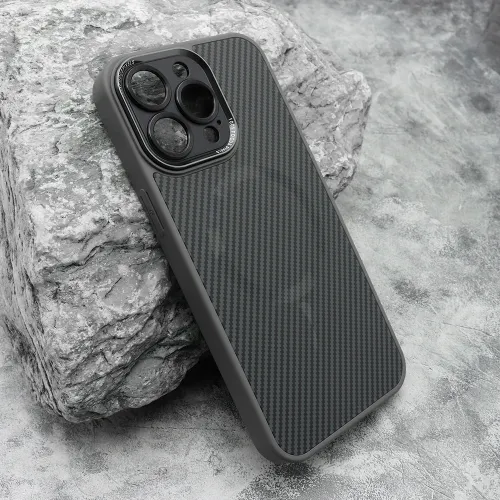 Futrola - maska CARBON MagSafe za iPhone 15 Pro Max (6.7) siva (small camera) (MS).