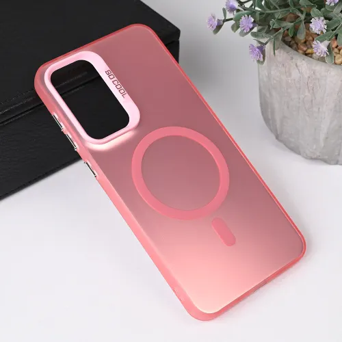 Futrola - maska Magsafe Clear za Samsung A566 Galaxy A56 5G roze.