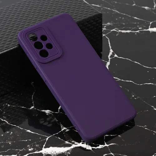 Futrola - maska Teracell Giulietta za Samsung A525 Galaxy A52 4G/A526 Galaxy A52 5G/A528B Galaxy A52s 5G mat tamno ljubicasta.