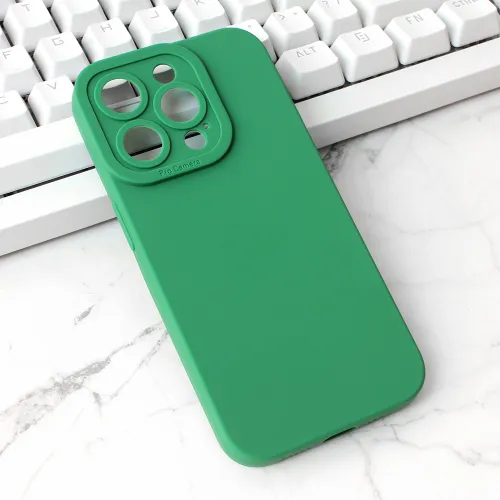 Futrola - maska Silikon Pro Camera za iPhone 15 Pro 6.1 tamno zelena.