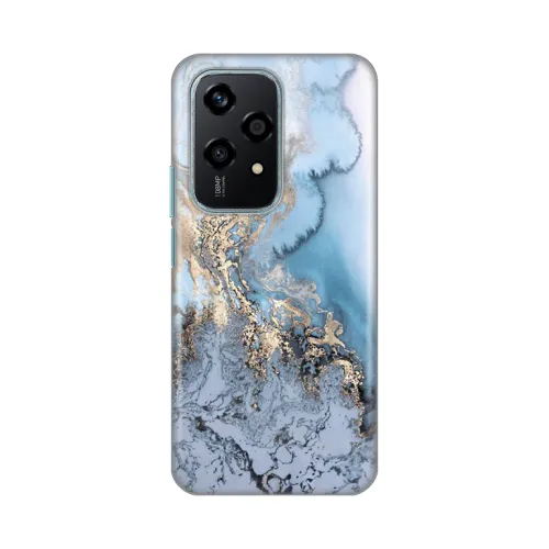 Silikonska futrola - maska print za Huawei Honor 200 Lite Blue Gold Marble.