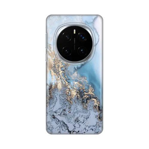Silikonska futrola - maska print za Huawei Honor Magic 7 Pro Blue Gold Marble.