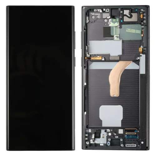 LCD ekran / displej za Samsung S908/Galaxy S22 Ultra + touchscreen + frame Black OLED.