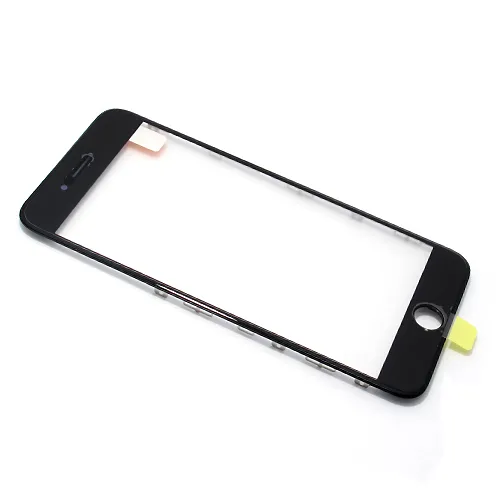 Staklo touchscreen-a za iPhone 8 Plus sa frejmom + oca black (MS).