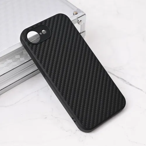 Futrola - maska Carbon fiber za iPhone 16e 6.1 crna.