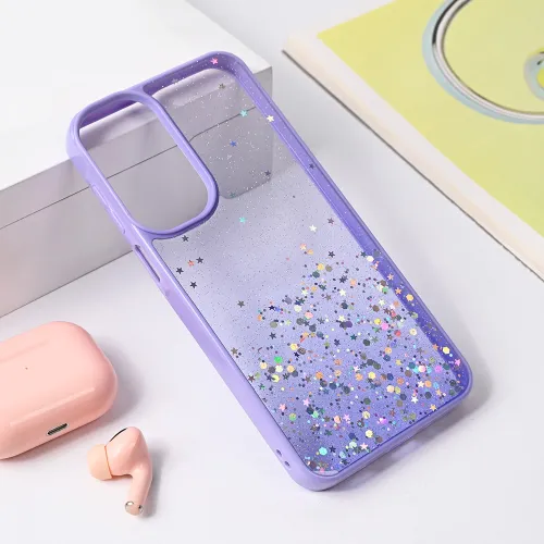 Futrola - maska Frame Glitter za Samsung A165F Galaxy A16 ljubicasta.