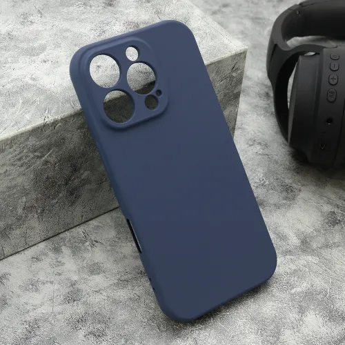 Futrola - maska VELVET TOUCH za iPhone 16 Pro (6.3) tamno plava (MS).