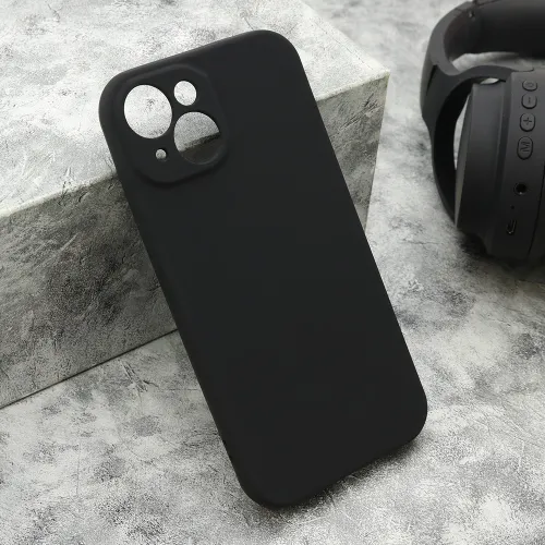 Futrola - maska VELVET TOUCH za iPhone 15 (6.1) crna (MS).