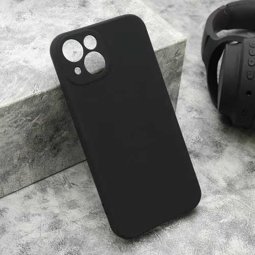 Futrola - maska VELVET TOUCH za iPhone 13 (6.1) crna (MS).