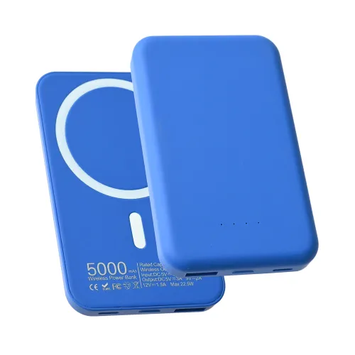 Power bank prenosiva baterija Magsafe PD 5000 mAh plava.