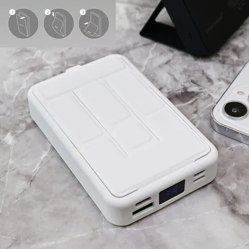 Power bank prenosiva baterija Magsafe Oxpower PD W101 10000mAh bela.