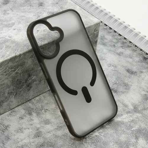 Futrola - maska BLURRY MagSafe za iPhone 16 (6.1) crna (MS).