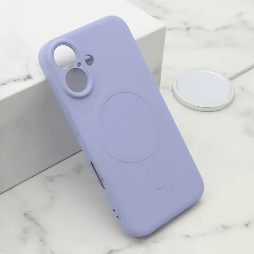 Futrola - maska VELVET TOUCH MagSafe za iPhone 16 (6.1) ljubicasta (MS).