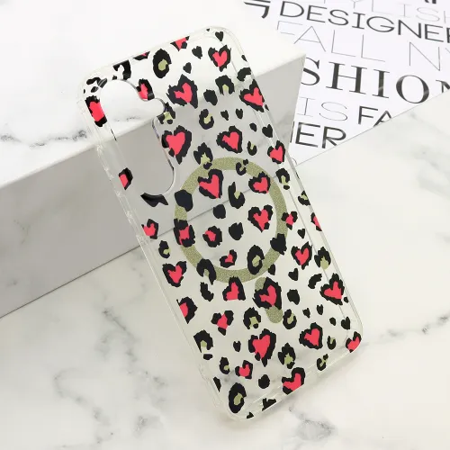Futrola - maska LEOPARD MagSafe za Samsung S721B Galaxy S24 FE roze (MS).