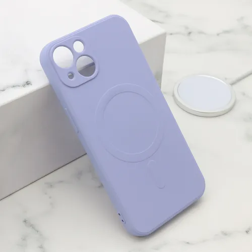 Futrola - maska VELVET TOUCH MagSafe za iPhone 13 (6.1) ljubicasta (MS).