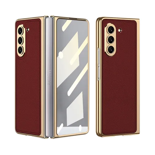 Futrola - maska GOLD LINE za Samsung F946 Galaxy Z Fold 5 5G crvena (GKK case) (MS).