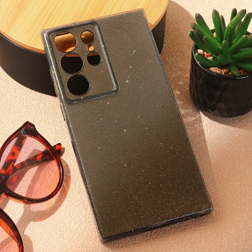 Futrola - maska Sparkle Dust za Samsung Galaxy S23 Ultra crna.