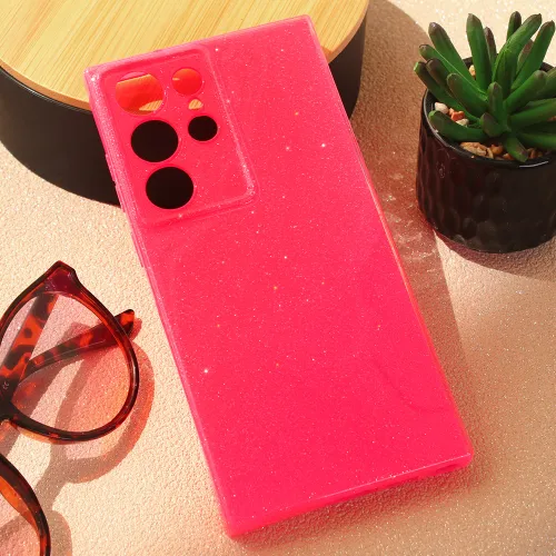 Futrola - maska Sparkle Dust za Samsung Galaxy S23 Ultra pink.