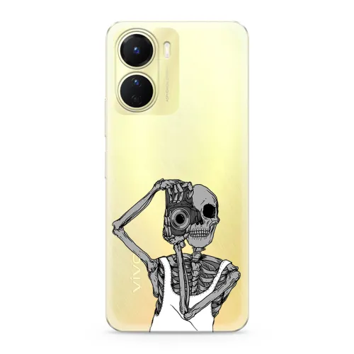 Futrola - maska ultra tanki print CLEAR za Vivo Y16 ND0302 (MS).