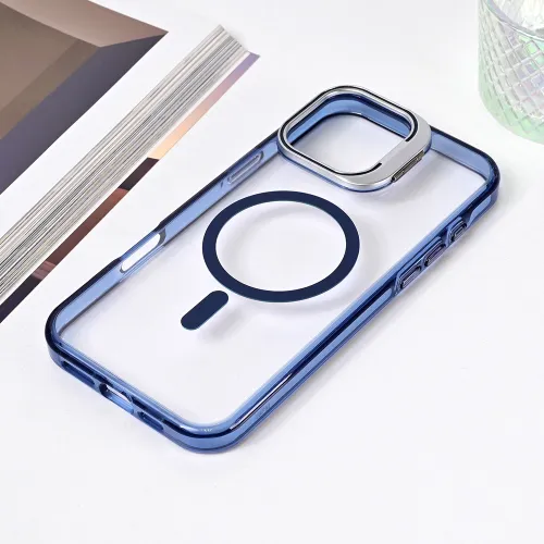 Futrola - maska Magsafe Transparent za iPhone 16 Pro Max 6.9 plava.
