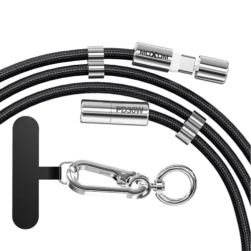 USB data kabl Moxom MX-CB313 Type-C to Lightning strap crni (MS).