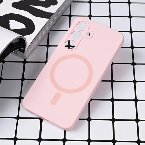 Futrola - maska Magsafe Pure color za Samsung S921B Galaxy S24 roze.