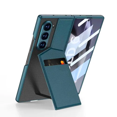 Futrola - maska Rotor za Samsung Galaxy Z Fold 6 5G sa drzacem kartice plava.