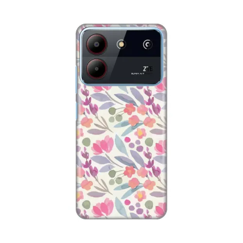 Silikonska futrola - maska print za ZTE Blade A54 Watercolor Flowers.