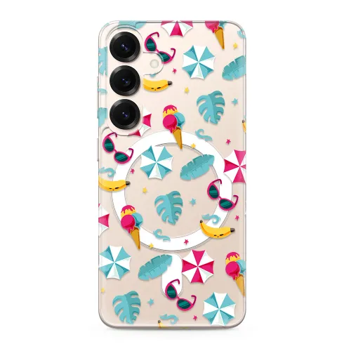 Futrola - maska silikonska print MagSafe za Samsung S931 Galaxy S25 5G beach (MS).