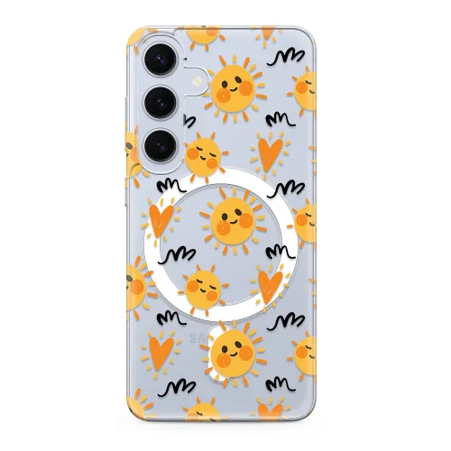 Futrola - maska silikonska print MagSafe za Samsung S921 Galaxy S24 5G sun (MS).