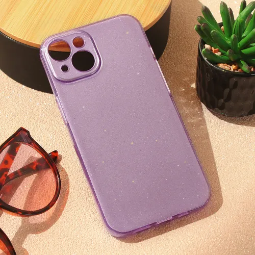 Futrola - maska Sparkle Dust za iPhone 15 6.1 ljubicasta.