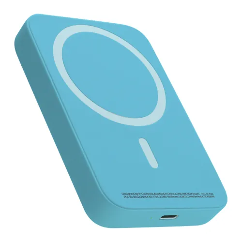 Power Bank prenosiva baterija MagSafe 15W 5000 mAh svetlo plavi (MS).