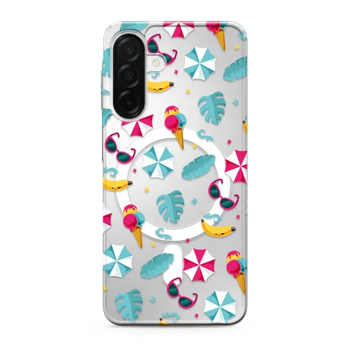 Futrola - maska silikonska print MagSafe za Samsung A266 Galaxy A26 5G beach (MS).
