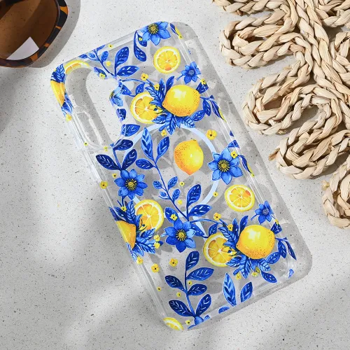Futrola - maska print Magsafe za Samsung A566 Galaxy A56 Mediteran Lemon.